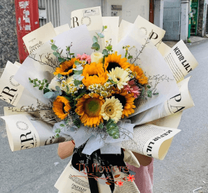 bó hoa hướng dương