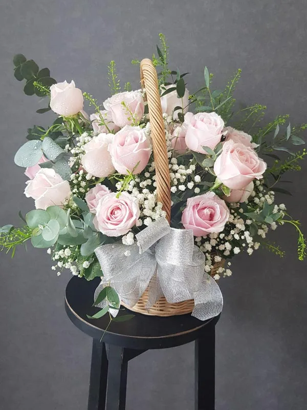 giỏ hoa sinh nhật cho nữ