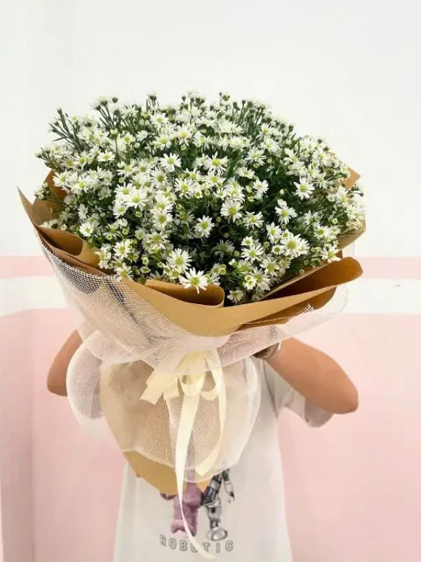 Bó hoa thạch thảo nhẹ nhàng