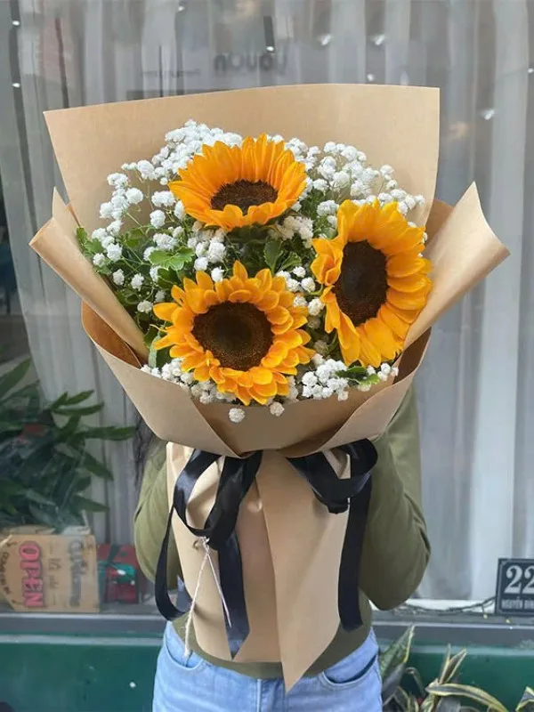 bó hoa hướng dương