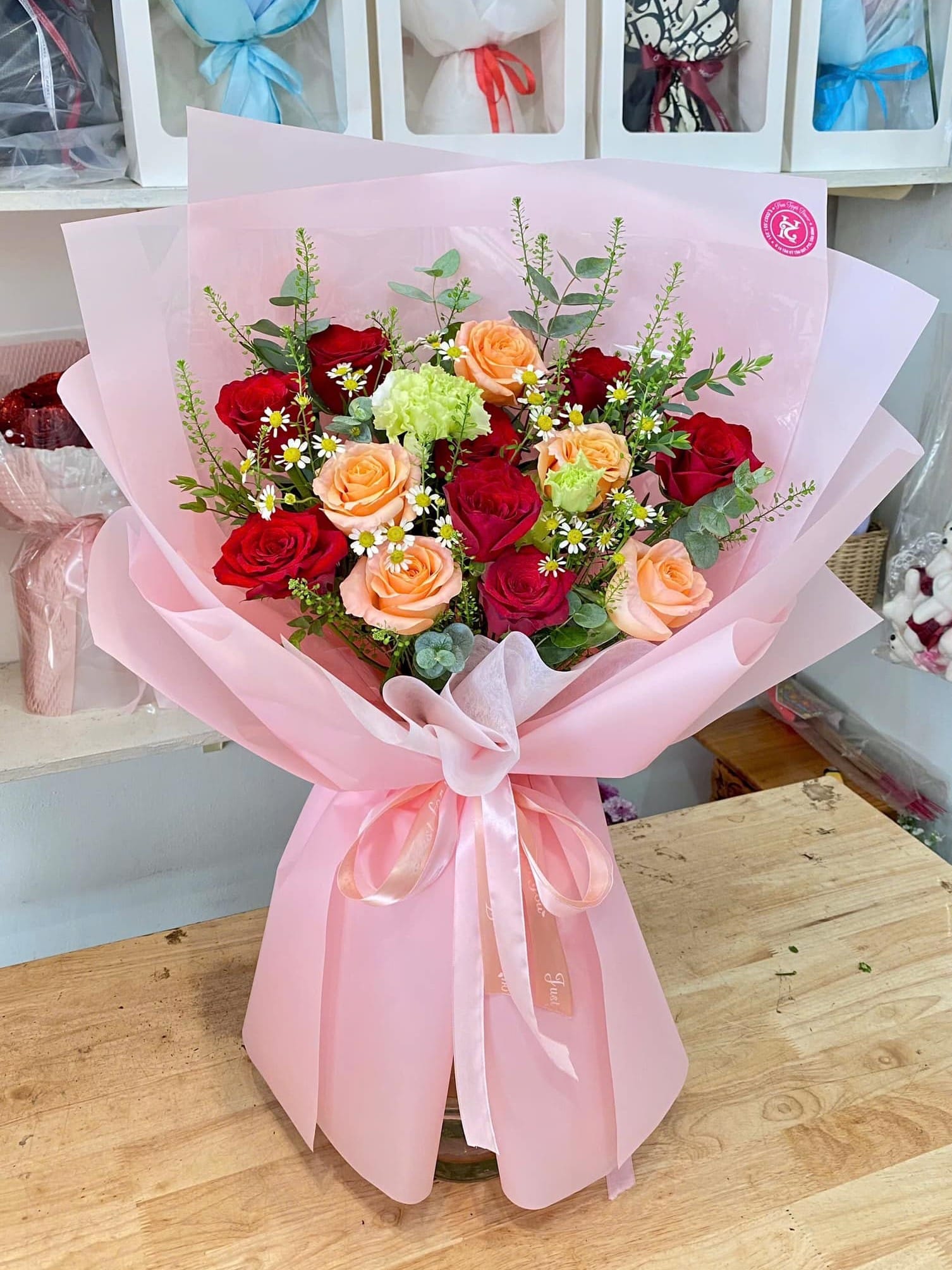 bó hoa hồng đỏ