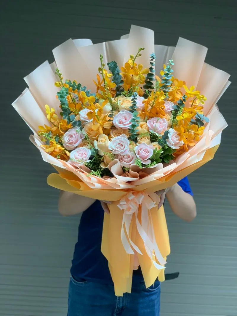 bó hoa tặng thầy cô