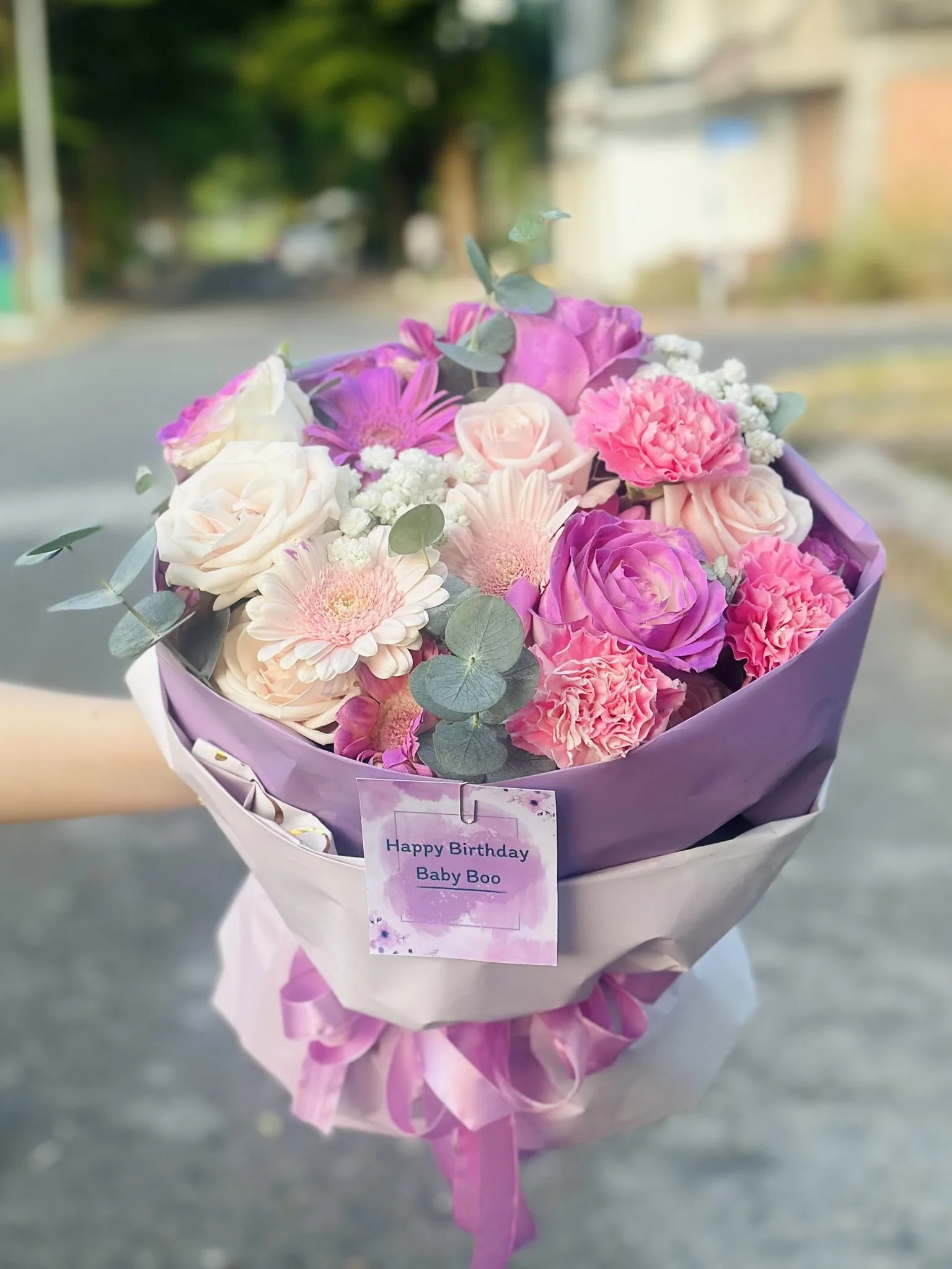 bó hoa tặng 14/2