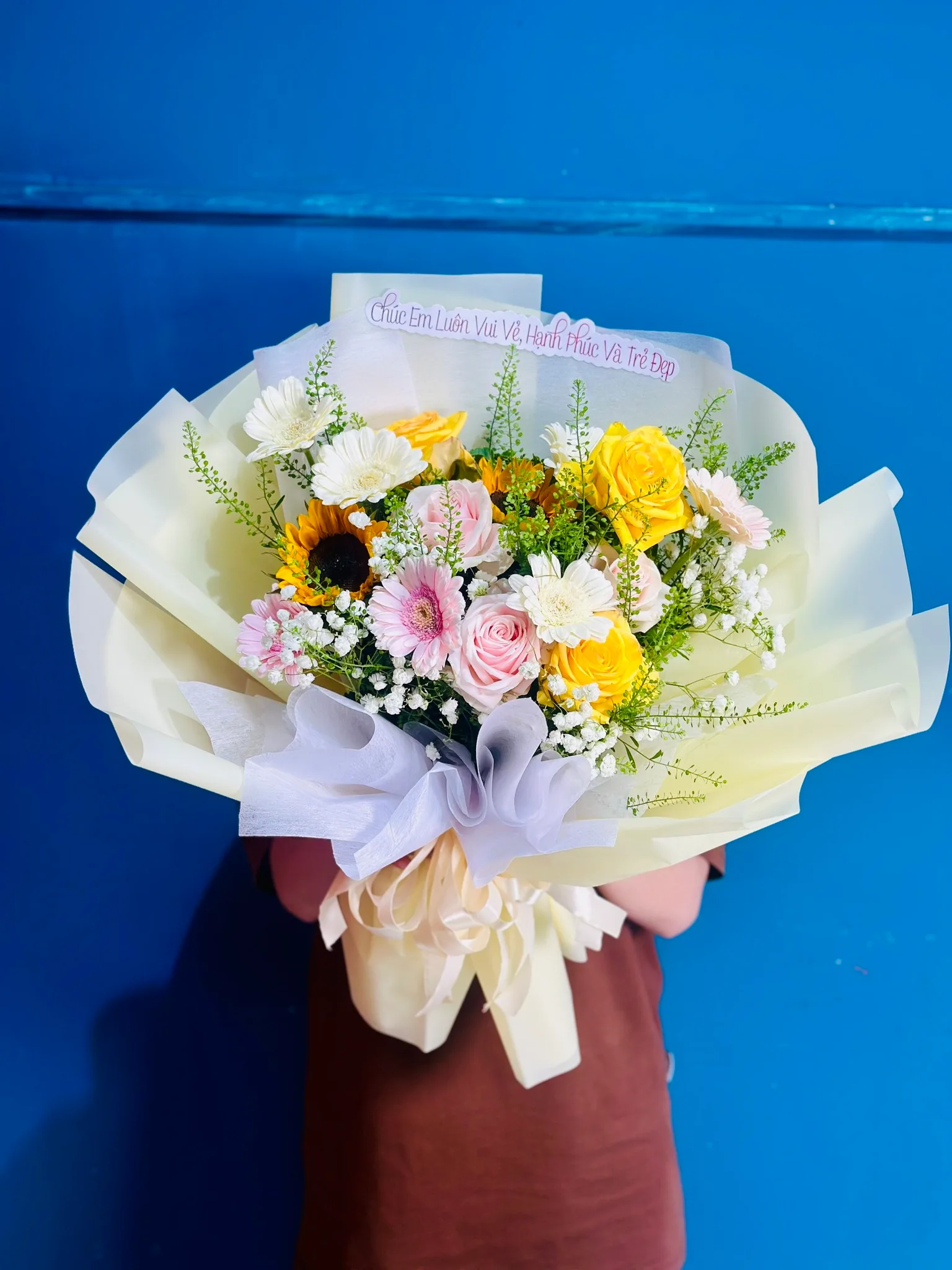 bó hoa hướng dương