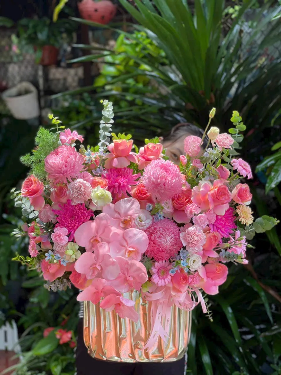 giỏ hoa sinh nhật cho nữ