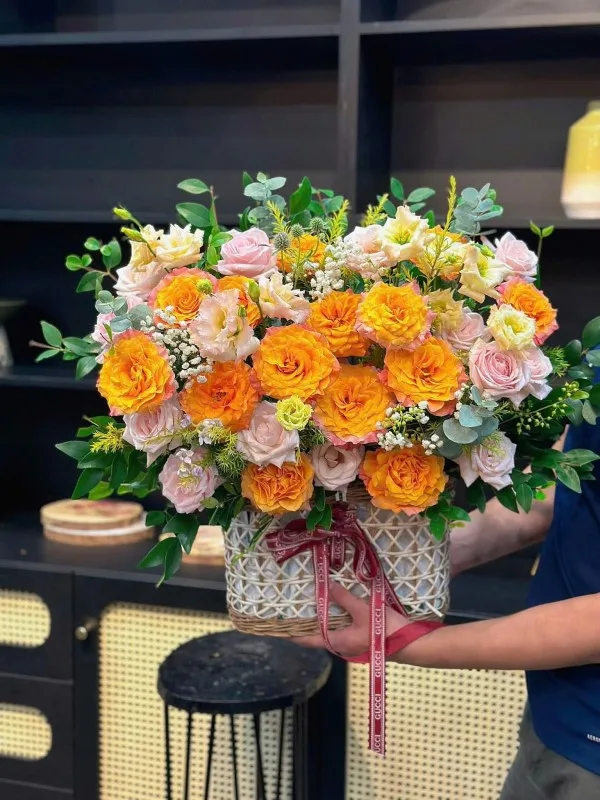 giỏ hoa sinh nhật cho nam