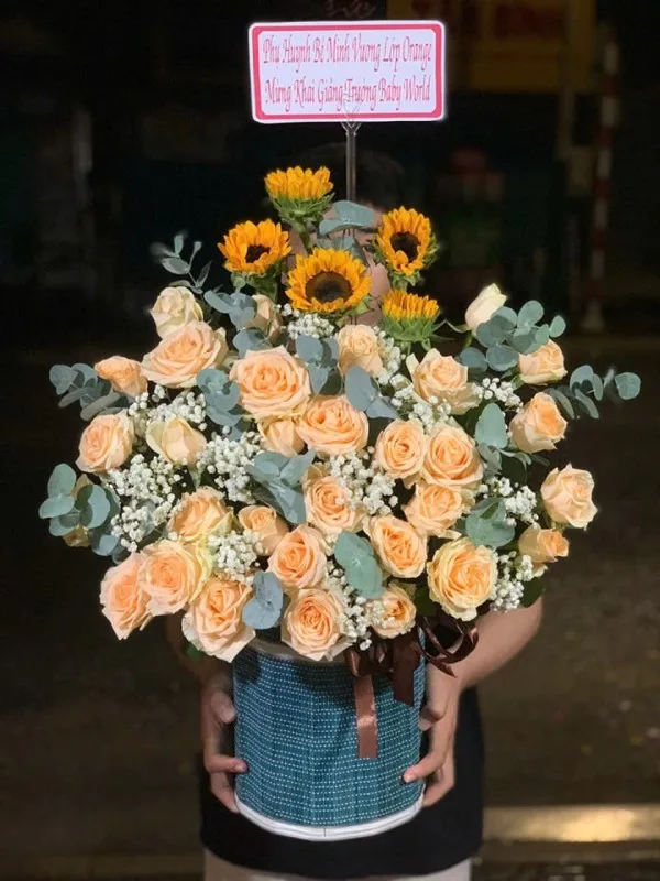 giỏ hoa sinh nhật cho nam