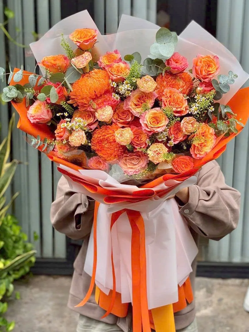 bó hoa tặng thầy cô